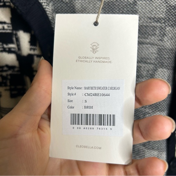 NWT Cleobella 100% Organic Cotton Marybeth Button Down Cardigan Sweater Small - Picture 12 of 13